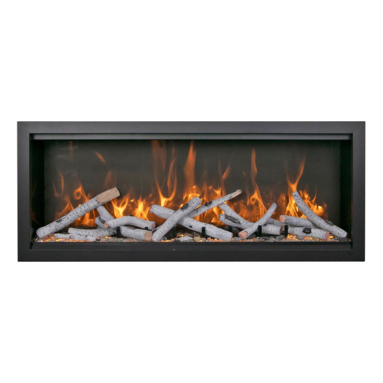 42 Inch Symmetry XT Smart Electric Fireplace with Birch Log Set