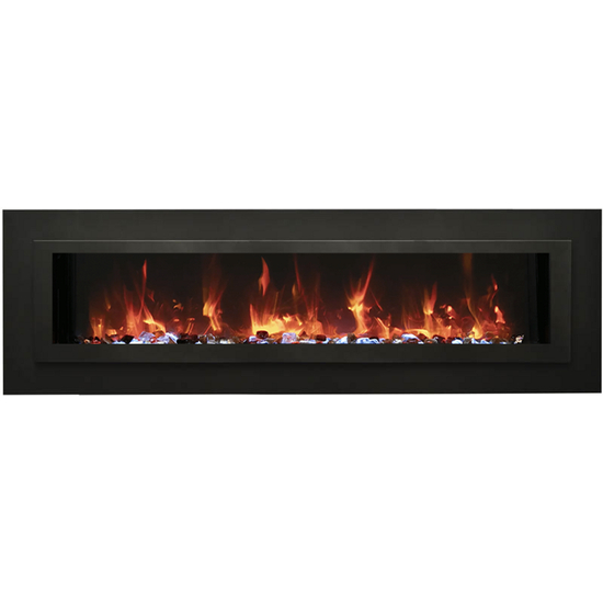 26 Inch Linear Wall Flush Mount Electric Fireplace in yelloq flames
