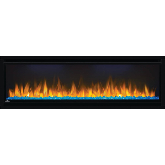 Napoleon Alluravision-NEFL60CHD-Deep Depth Wall Hanging Electric Fireplace 60 Inch in Crystal Clear Cubes and Yellow Flame Color
