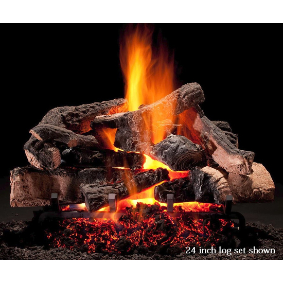 Hargrove 21 Inch Rustic Timbers Vented See Thru Log Set With Optional Burner & Valve