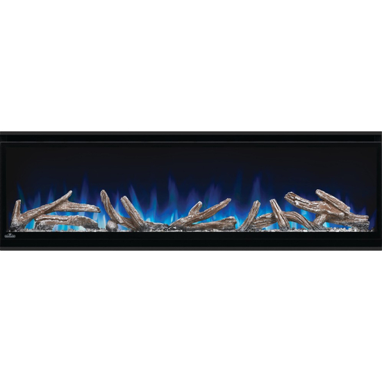 Napoleon Alluravision-NEFL60CHD-Deep Depth Wall Hanging Electric Fireplace 60 Inch with South Beach Logs and Blue Flame Color