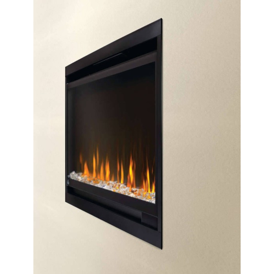 Napoleon Alluravision-NEFL60CHD-Deep Depth Wall Hanging Electric Fireplace 60 Inch fully recessed trim
