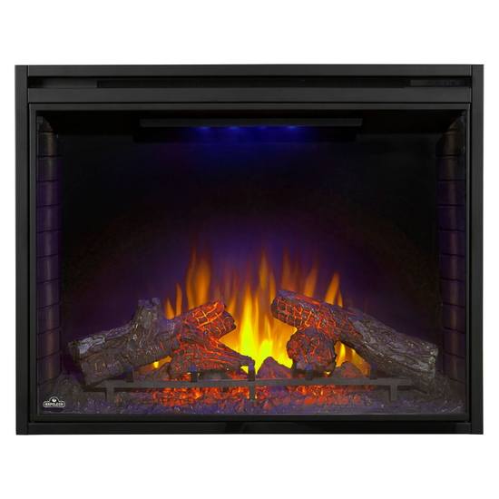 38 Inch Napoleon Allure-NEFVC38H-Vertical Electric Fireplace in blue light