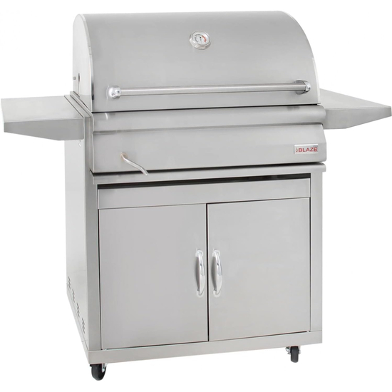 Blaze Traditional Freestanding 32" Charcoal Grill Stainless Steel