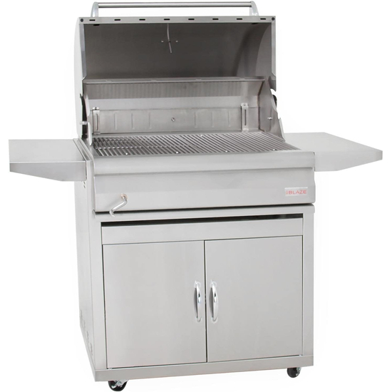 Blaze Traditional Freestanding 32" Charcoal Grill Stainless Steel Overall Look
