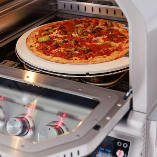 Blaze 26" Built-In Gas Outdoor Pizza Oven With Rotisserie With Ceramic Stone