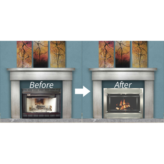 Reface your fireplace - before and after pics!