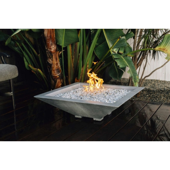 24" Lavelle Stainless Steel Gas Fire Bowl on the Patio