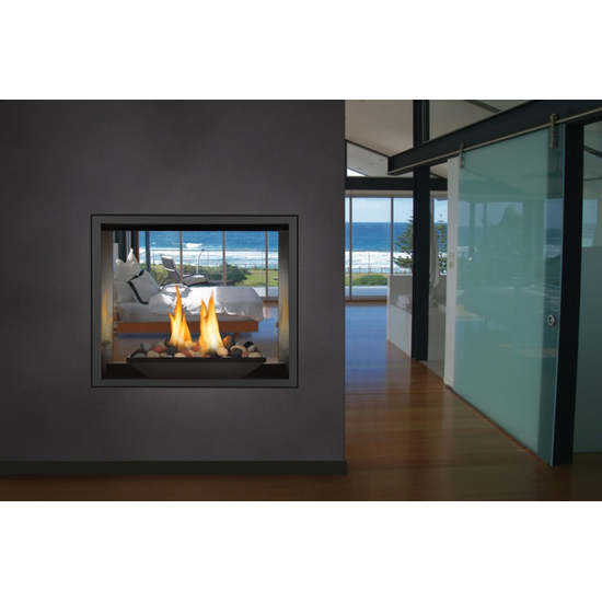 54 Inch Napoleon High Definition 81 Direct Vent-HD81NT-1-Gas Fireplace Installed