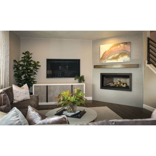 46 Inch Napoleon Ascent Linear Series-BL46NTEA-Direct Vent Gas Fireplace Installed