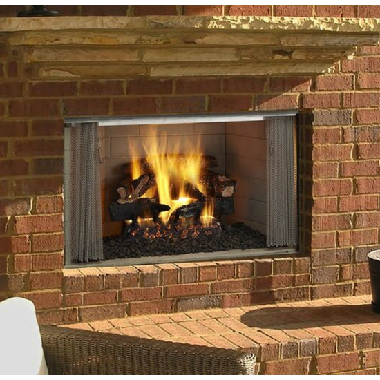 Outdoor Lifestyle Villawood 36" Outdoor Herringbone Refractory Wood Fireplace