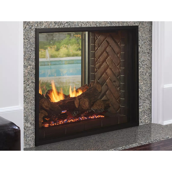 Majestic Fortress 36" Indoor/Outdoor See-Through Gas Fireplace - ODFORTG-36
