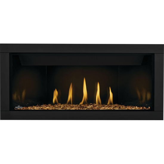 Napoleon Ascent Linear Premium-BLP42NTE-Direct Vent Gas Fireplace with Amber Glass Beads
