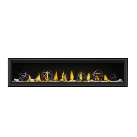 Napoleon Vector-LV74N-Series Direct Vent Gas Fireplace with Wrought Iron Globes with Shore Fire Kit