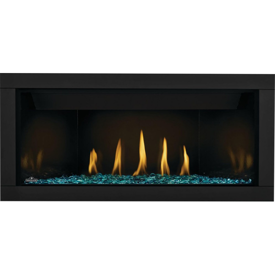 Napoleon Ascent Linear Premium-BLP42NTE-Direct Vent Gas Fireplace with Blue Glass Beads