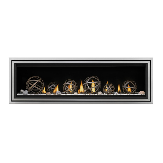 Napoleon Vector-LV62N-Series Direct Vent Gas Fireplace with Close Up, Wrought Iron Globes, Shore Fire Kit and Stainless Trim