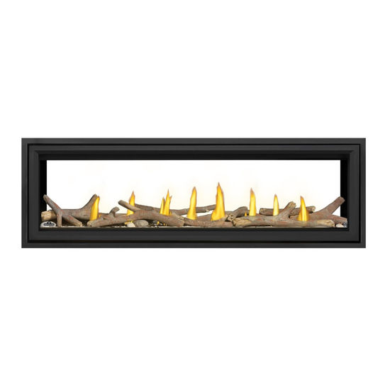 Napoleon Vector-LV62N2-Series See Through Direct Vent Gas Fireplace with Contemporary Log Kit