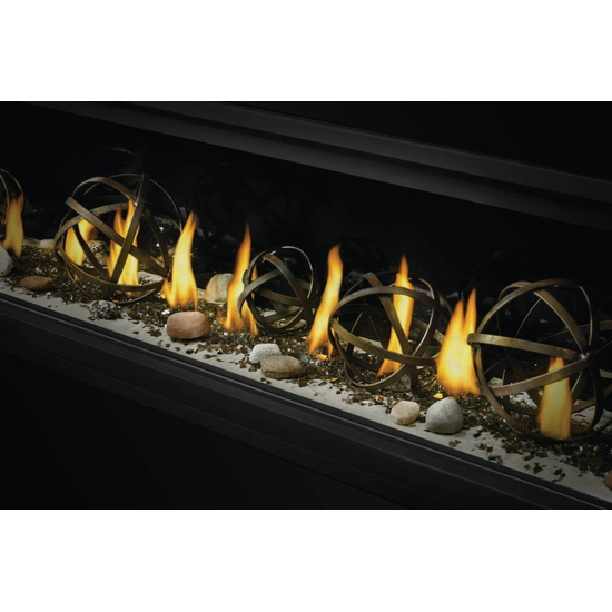 Napoleon Vector-LV50N2-2-Series See Through Direct Vent Gas Fireplace with Wrought Globe and Shore Fire Kit