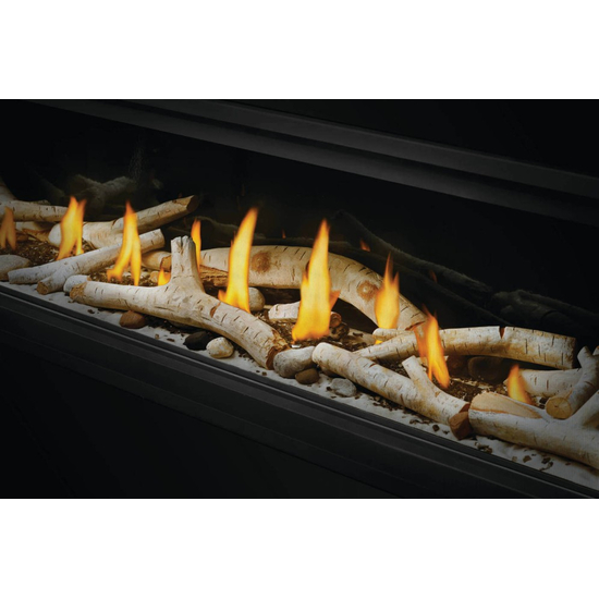 Napoleon Vector-LV74N-Series Direct Vent Gas Fireplace Detail Media Kit and Birch Log Kit