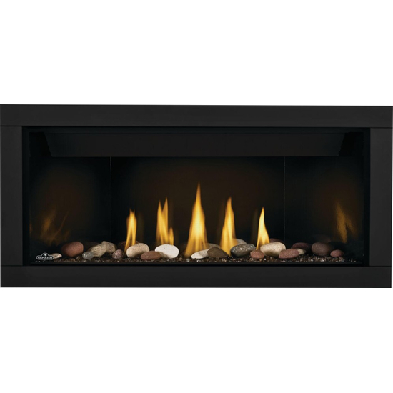 Napoleon Ascent Linear Premium-BLP42NTE-Direct Vent Gas Fireplace with Mineral Rock Kit