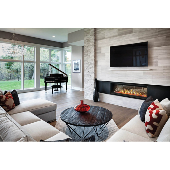 Napoleon Vector-LV62N2-Series See Through Direct Vent Gas Fireplace 62 Inch Installed