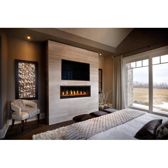 50 Inch Napoleon Vector-LV50N-2-Series Direct Vent Gas Fireplace Installed