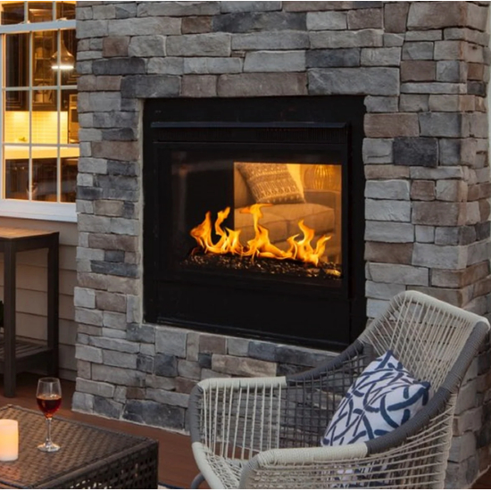 Outdoor Lifestyle Twilight Modern 36" Indoor/Outdoor See-Through Contemporary Gas Fireplace - TWILIGHT-MD-IFT