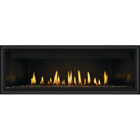 Napoleon Ascent Linear Series-BL56NTE-Direct Vent Gas Fireplace 56 Inch with Classic Black Surrounf and Topaz Glass Beads