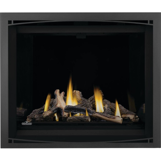 Napoleon Altitude X Series-AX42NTE-Direct Vent Gas Fireplace with Split Oak Log Set and Bevelled Trim
