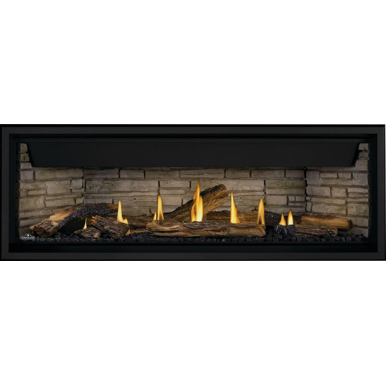 Napoleon Ascent Linear Premium-BLP56NTE-Direct Vent Gas Fireplace with Split Oak Log