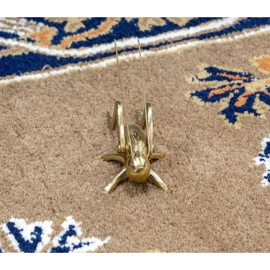 Polished Brass Hearth Cricket Front View