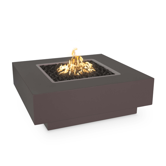 Cabo Square Powder Coated Metal Fire Pit in Java Finish