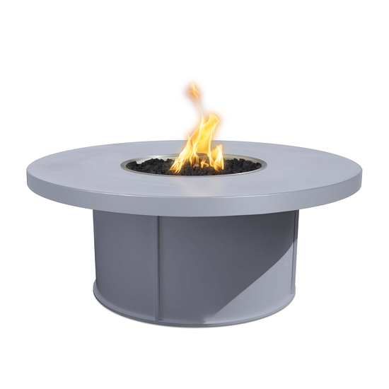 Mabel Round Powder Coated Metal Fire Pit in Gray finish