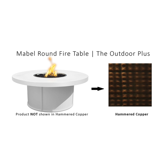 The Outdoor Plus Mabel Round Hammered Copper Fire Pit