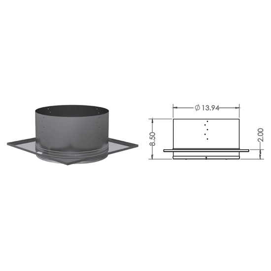 Round Ceiling Support Size