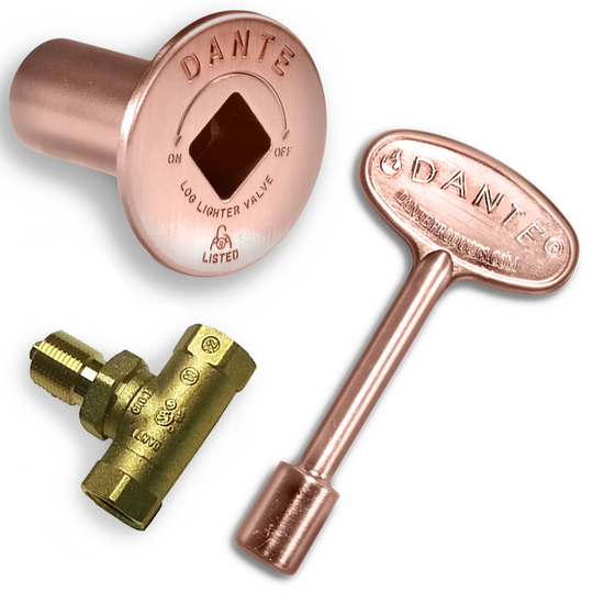 Dante Antique Copper Straight Quarter-Turn Shut-Off Valve Kit