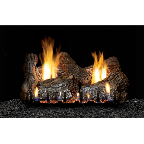 White Mountain Hearth Ponderosa Log Set (LS24P) with Vent-Free Slope Glaze Burner System (VFSR-24)