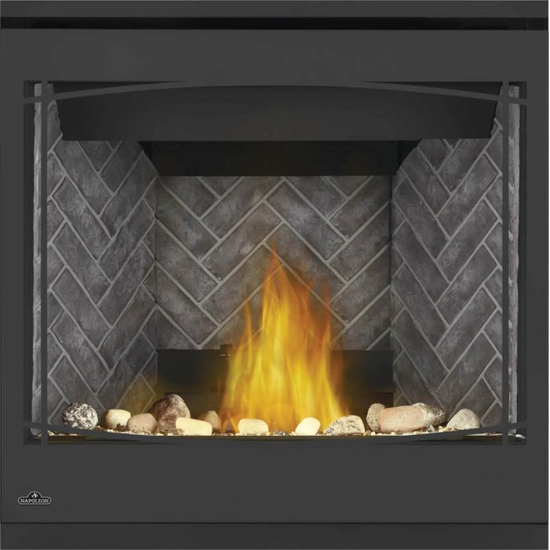 Napoleon Ascent BX 36" with Mineral Rock Kit and Westminster Herringbone decorative panel