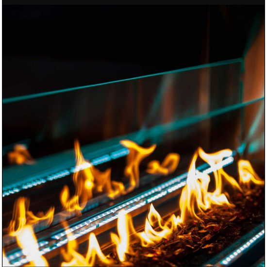 Firegear Outdoors LED Kalea Bay 36 Inches Linear Outdoor Fireplace | OFP-36LECO-PLED Fire