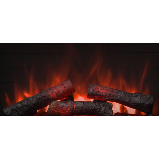 SimpliFire Built In Electric Fireplace Textured Logs