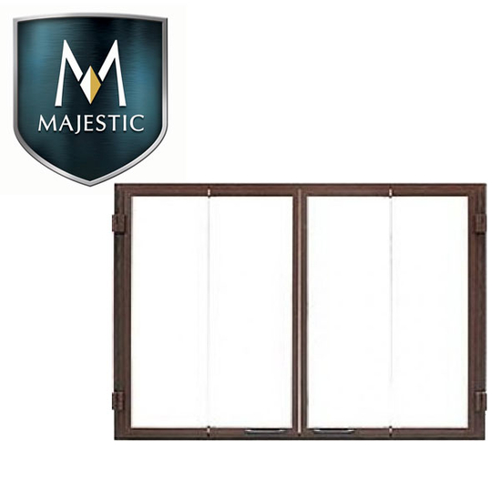 ODGF42BZ-B Bronze Fireplace Door For 42 Inch Castlewood Wood Fireplace From Majestic