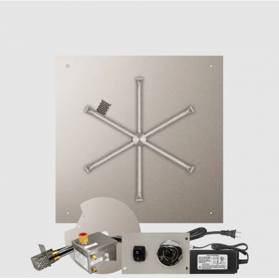 Firegear Square Flat Stainless Steel Burner Systems | FPB in AWS 30 Inches
