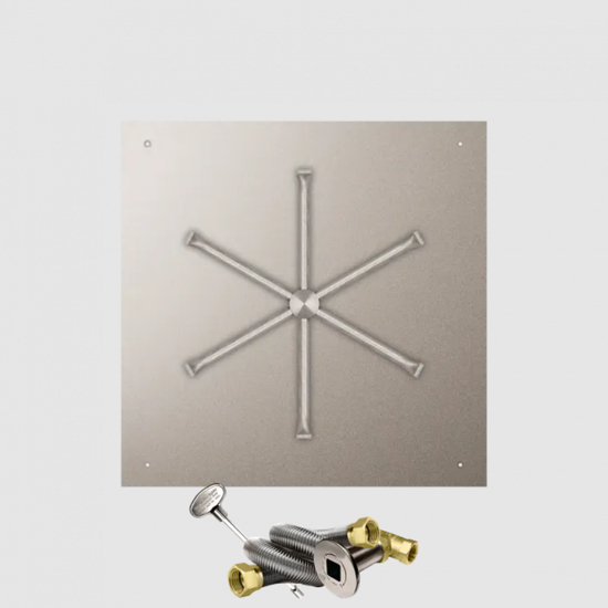 Firegear Square Flat Stainless Steel Burner Systems | FPB in MT 30 Inches