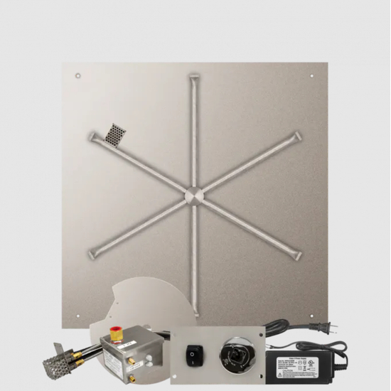 Firegear Square Flat Stainless Steel Burner Systems | FPB in AWS 34 Inches
