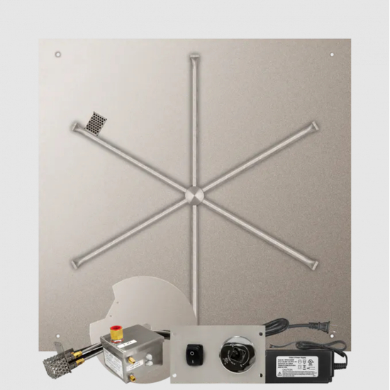Firegear Square Flat Stainless Steel Burner Systems | FPB in AWS 40 Inches