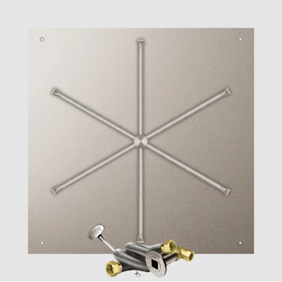 Firegear Square Flat Stainless Steel Burner Systems | FPB in MT 40 Inches