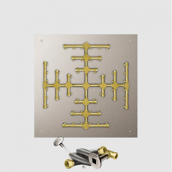 Firegear Square Flat Snowflake Pro Series Burner Systems | FPB in MT 30 Inches