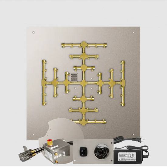 Firegear Square Flat Snowflake Pro Series Burner Systems | FPB in AWS 34 Inches