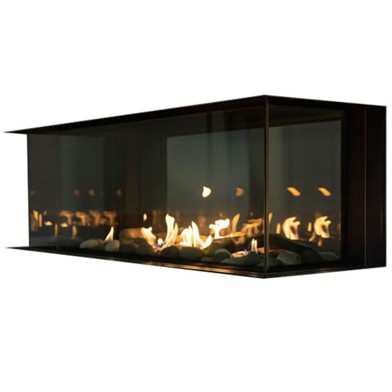 Sierra Flame Lyon 48" 4 Sided See Through Full 360° View Direct Vent Gas Fireplace - LYON-48-NG