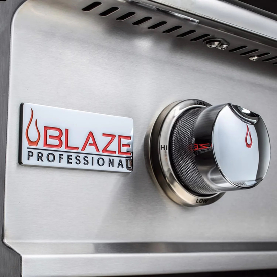 Blaze LTE Marine Grade 32" Gas Grills Freestanding with Spring Assisted Hood Badge and Knob